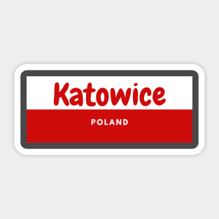 Katowice City in Poland Flag Sticker